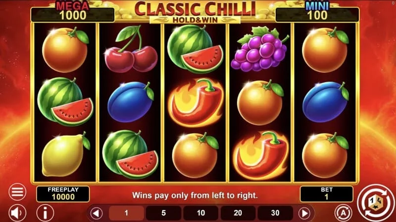 Classic Chilli Hold & Win - 5x3-rullar med chilisymboler